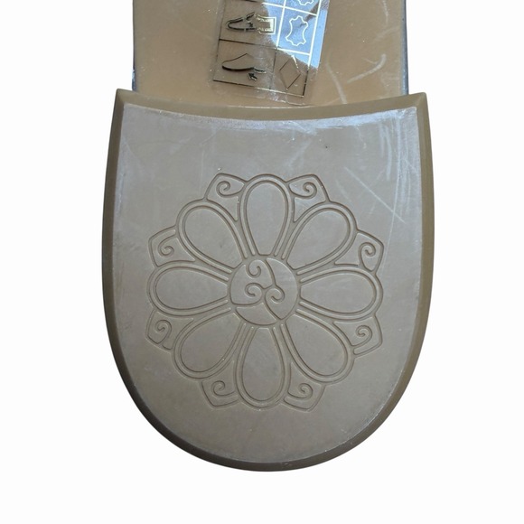 Brighton Womens Night Zinc Leather Studded Slide Sandals Size 9M Made In Italy - Picture 7 of 16